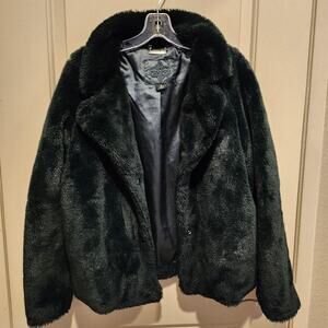 Faux Fur Emarald Green Coat